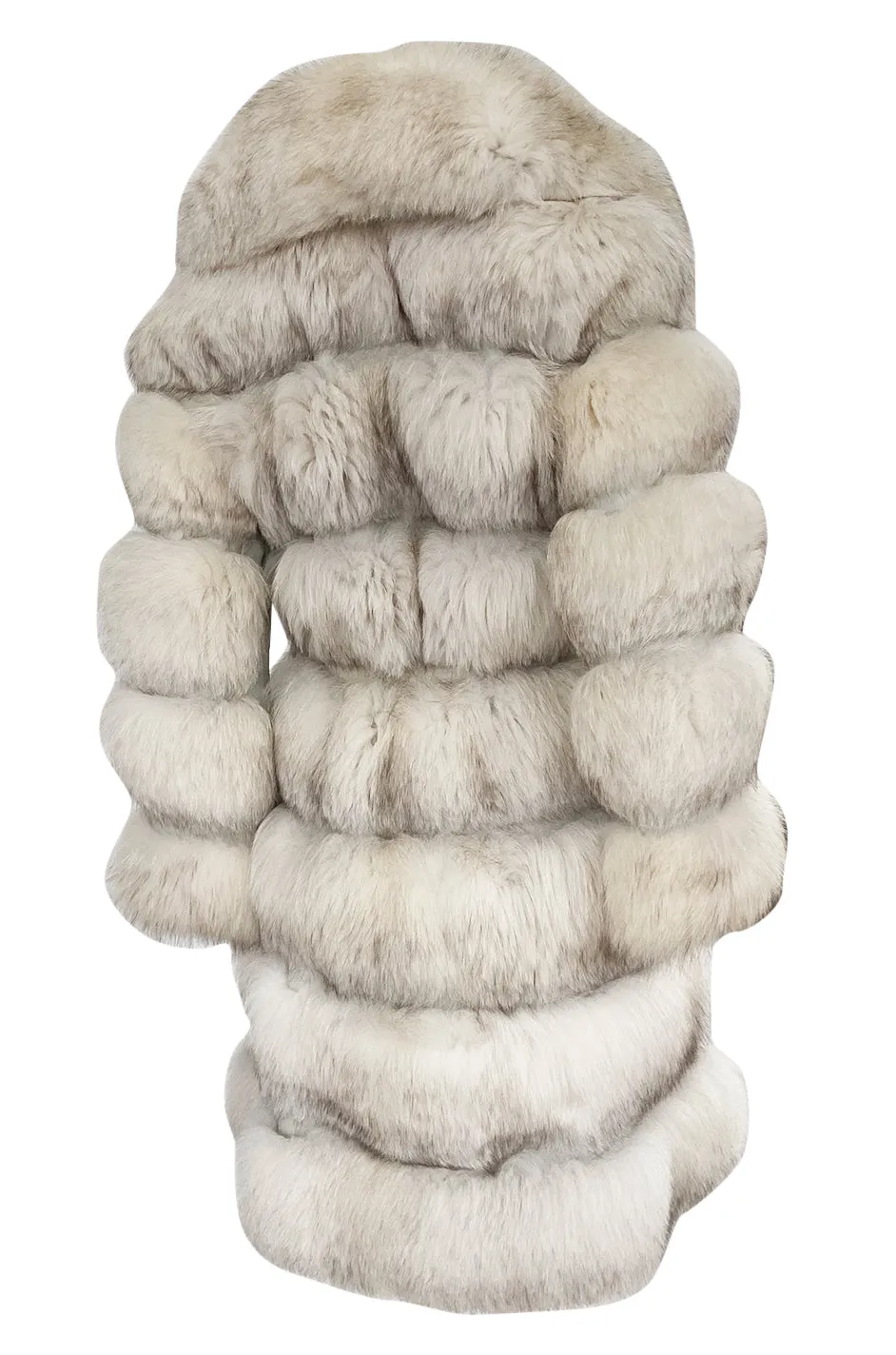 1960s Schiaparelli Convertible Two Length Fox Fur & Leather Coat