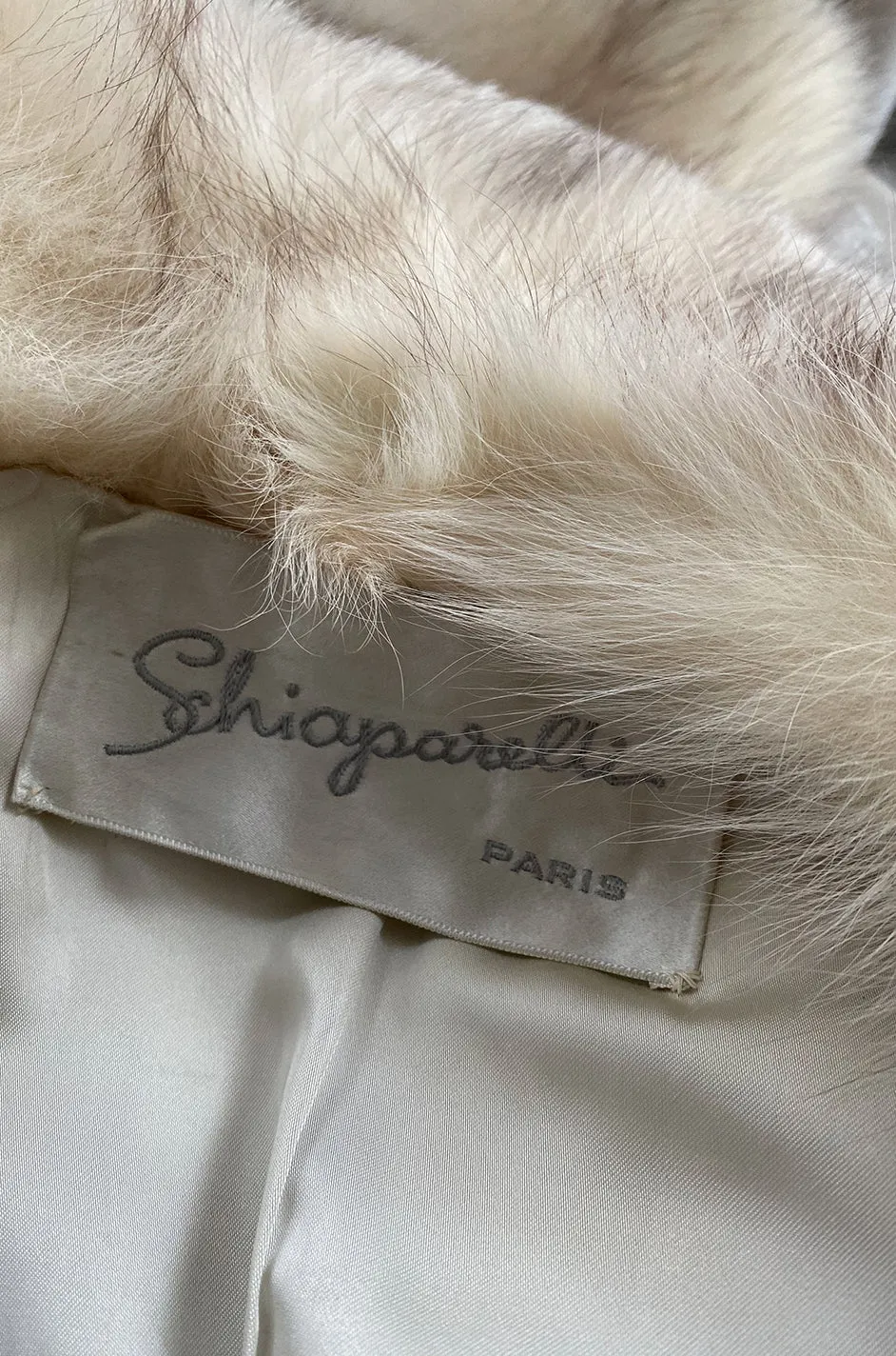 1960s Schiaparelli Convertible Two Length Fox Fur & Leather Coat