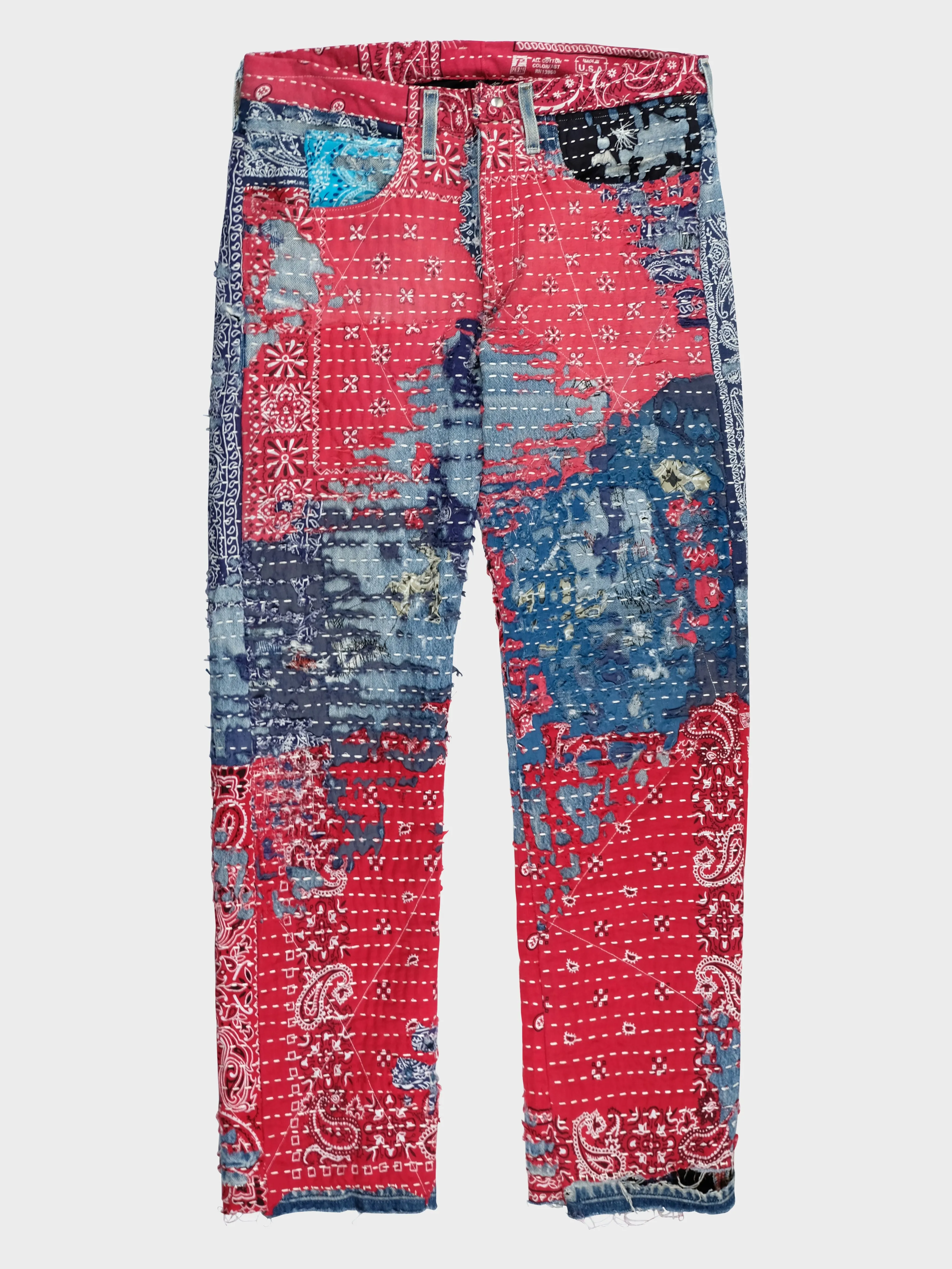 Boro Sashiko Bandana Jeans