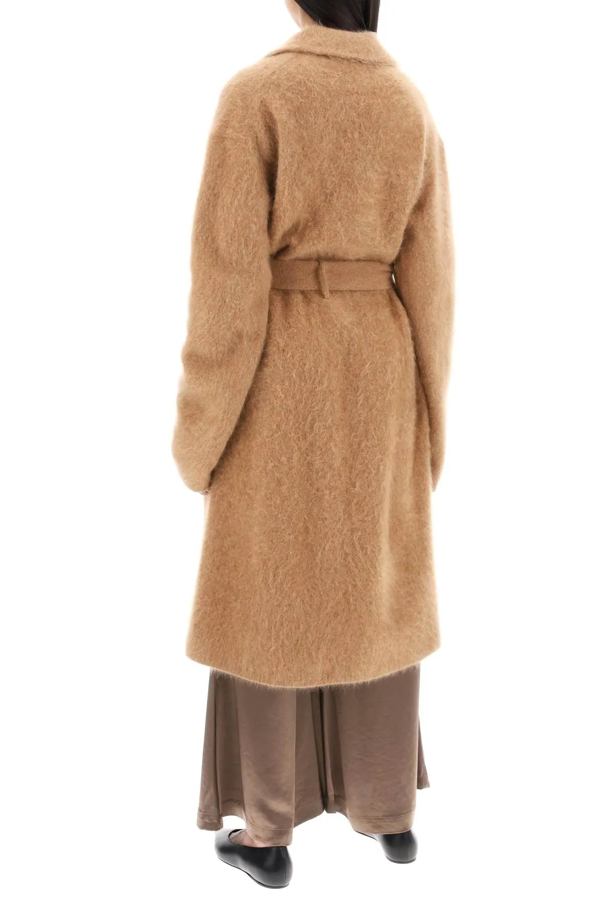 brushed cashmere coat