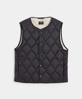 Convertible Quilted Gilet Vest in Black