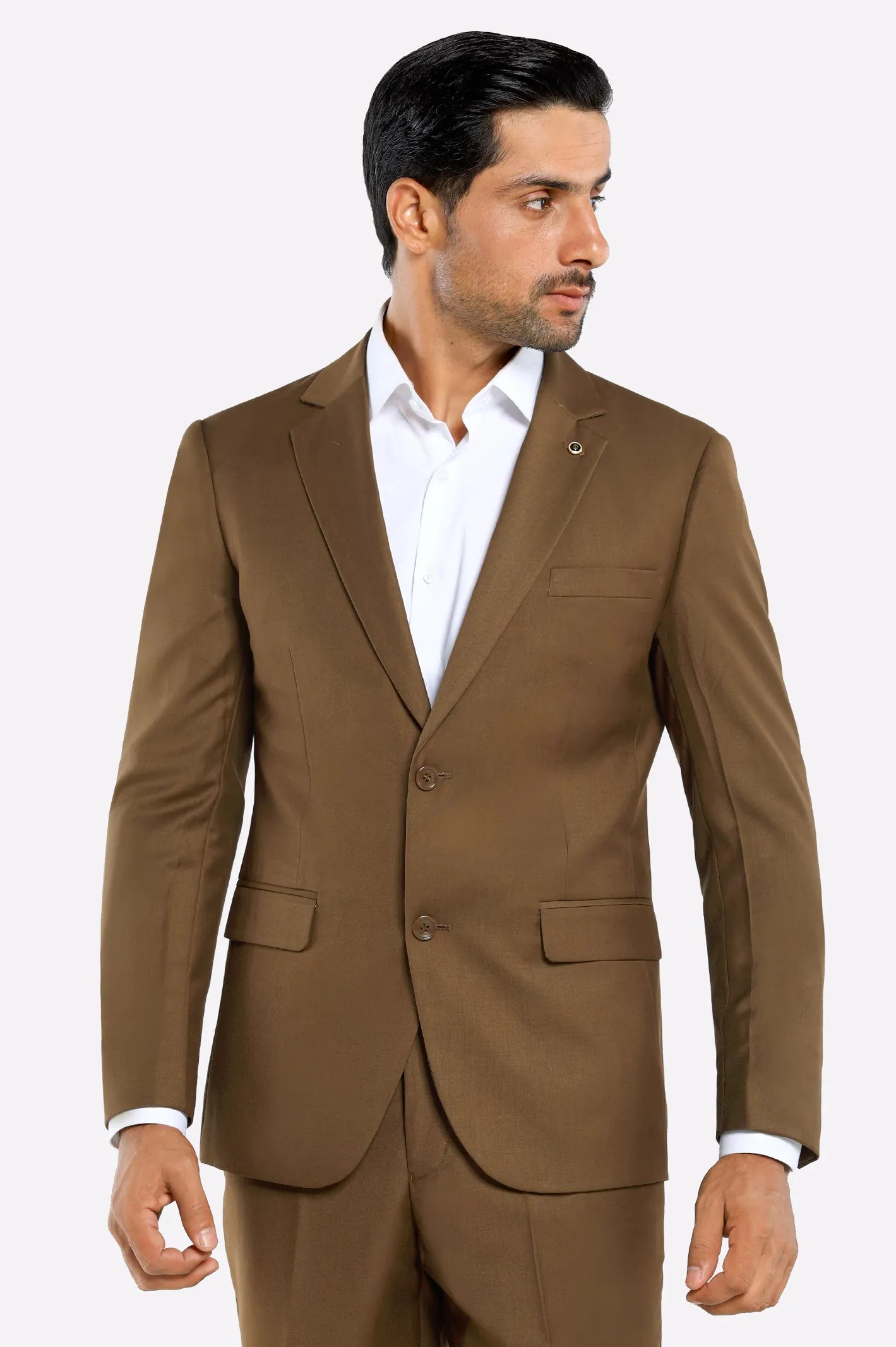 Dark Brown Formal 2PC Suit