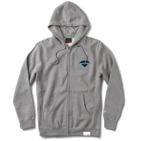 Diamond Supply Co Viewpoint Zip Hoodie Heather Grey