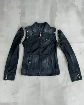 DIESEL 2-IN-1 DENIM JACKET & WAISTCOAT - M