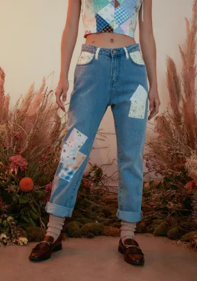 Dose Of Happy Patchwork Denim Jeans