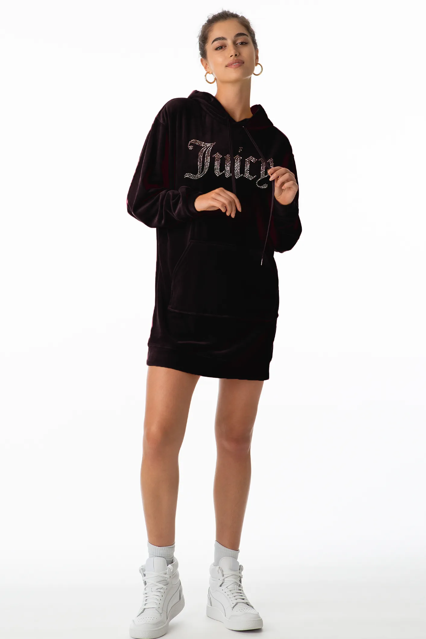 Drop Shoulder Long Hoodie