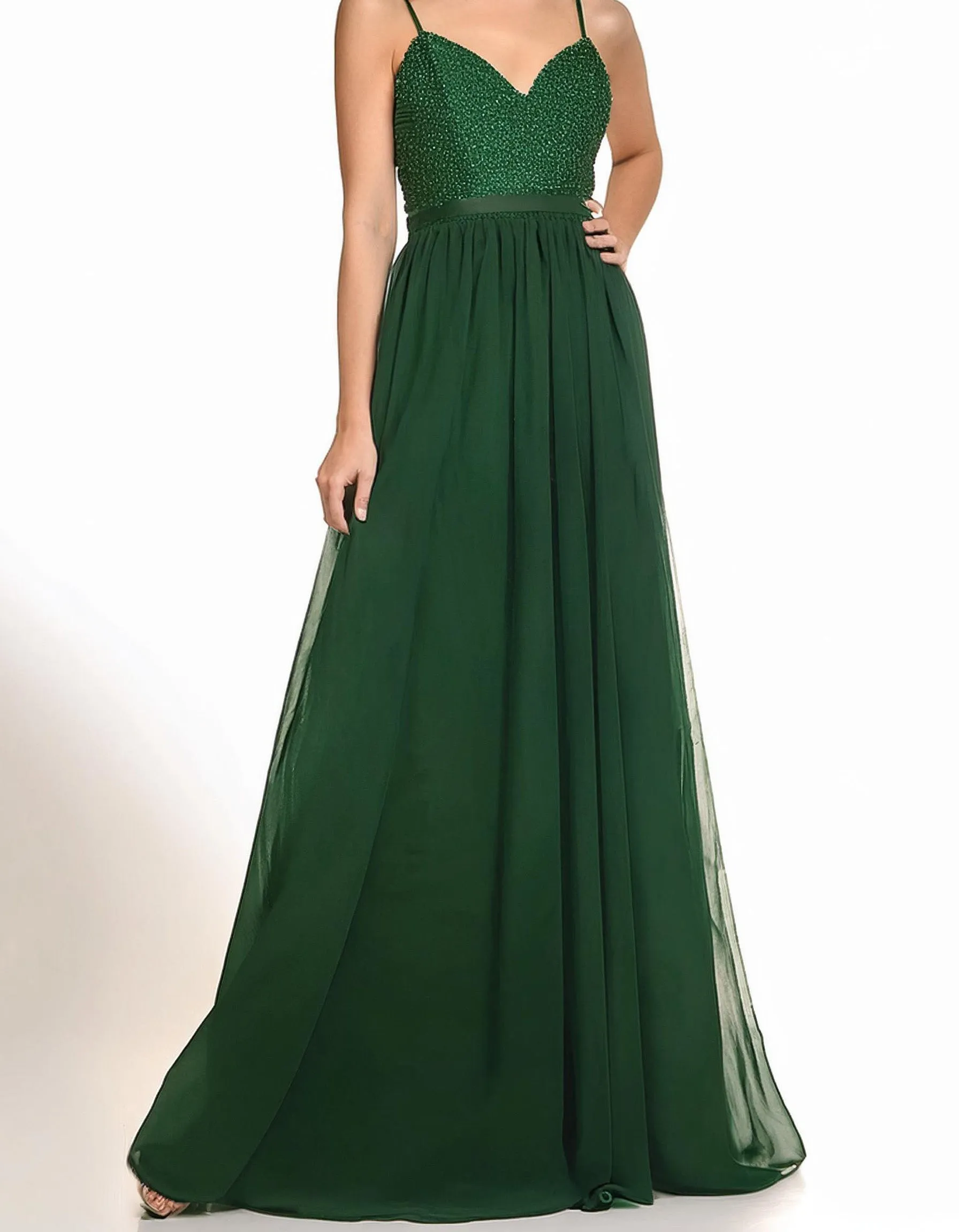 Emerald Majesty Evening Gown