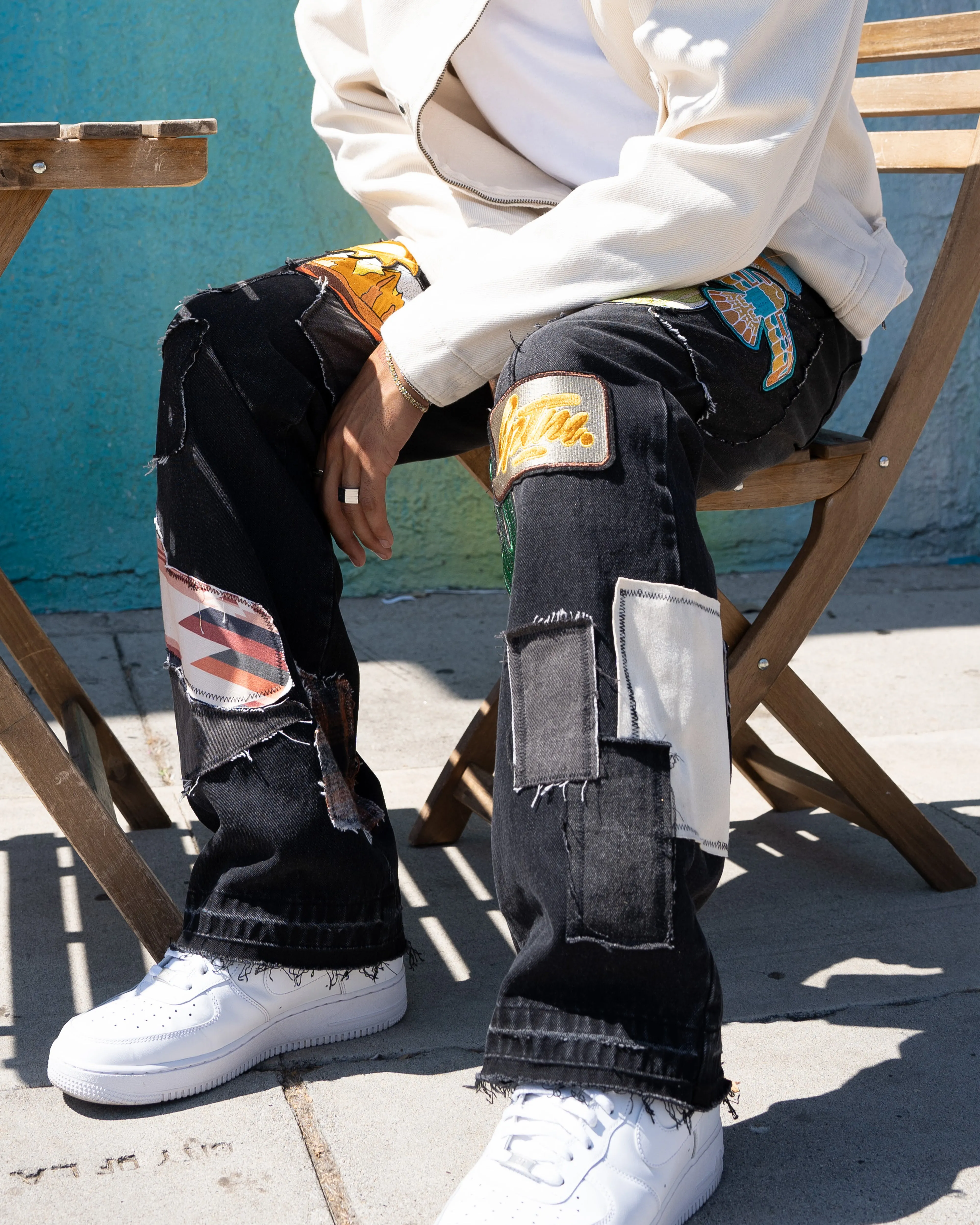 EPTM PATCHWORK JEANS - BLACK