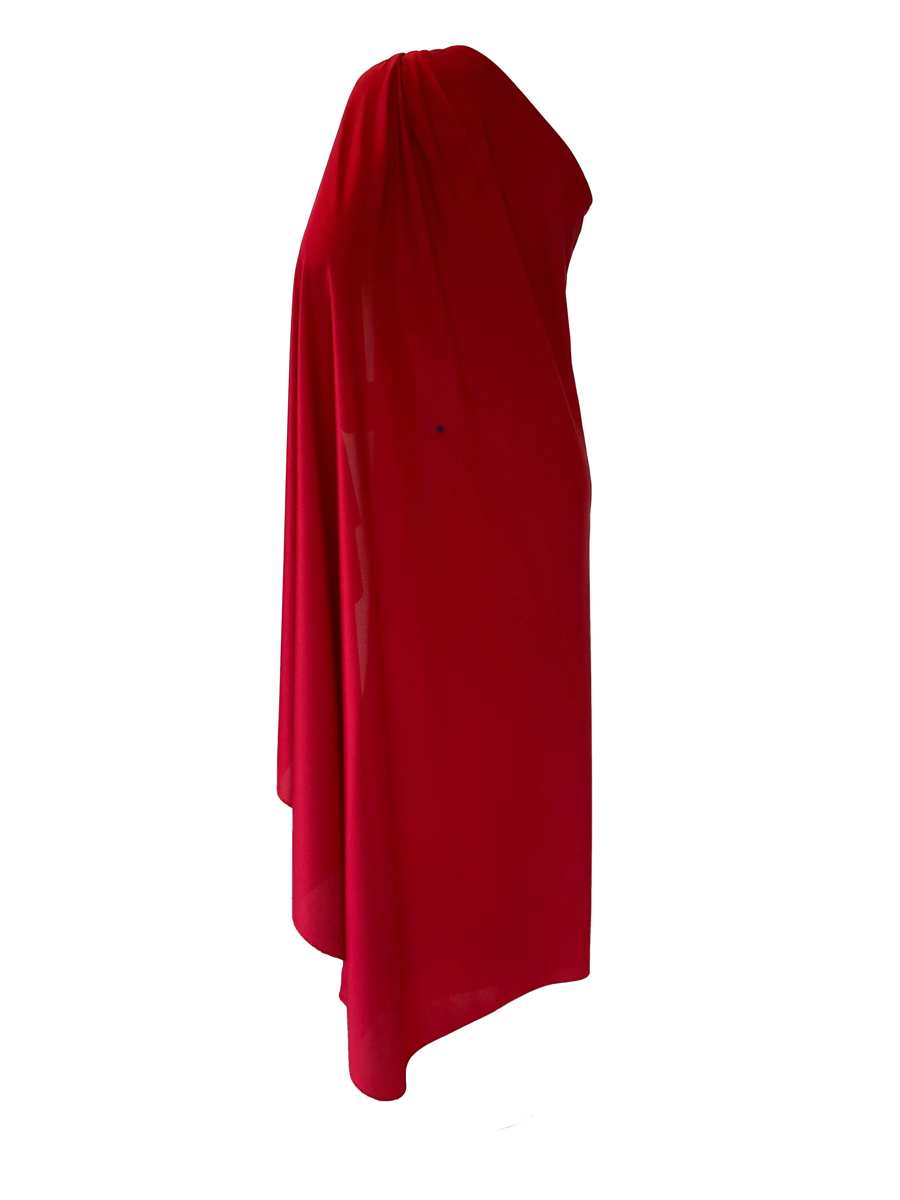 Halston IV Red One Shoulder Jersey Gown for Dorian