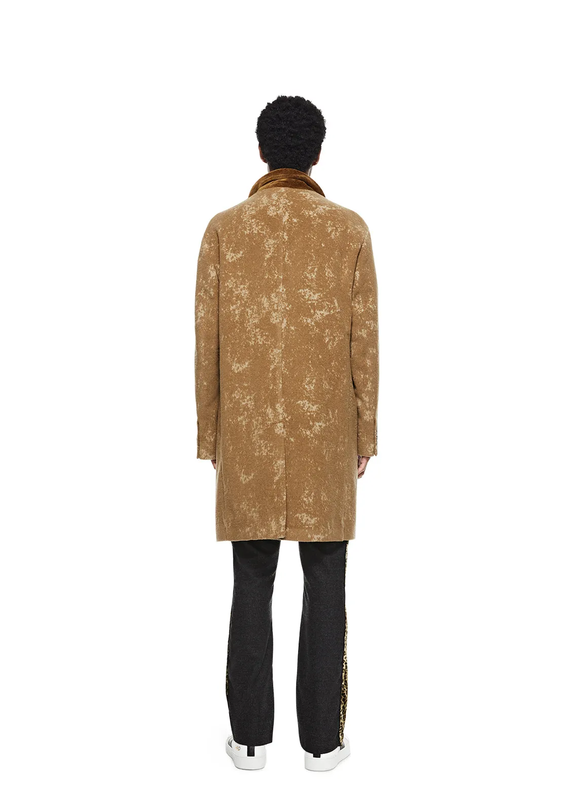 Jacquard Peak Lapel Coat