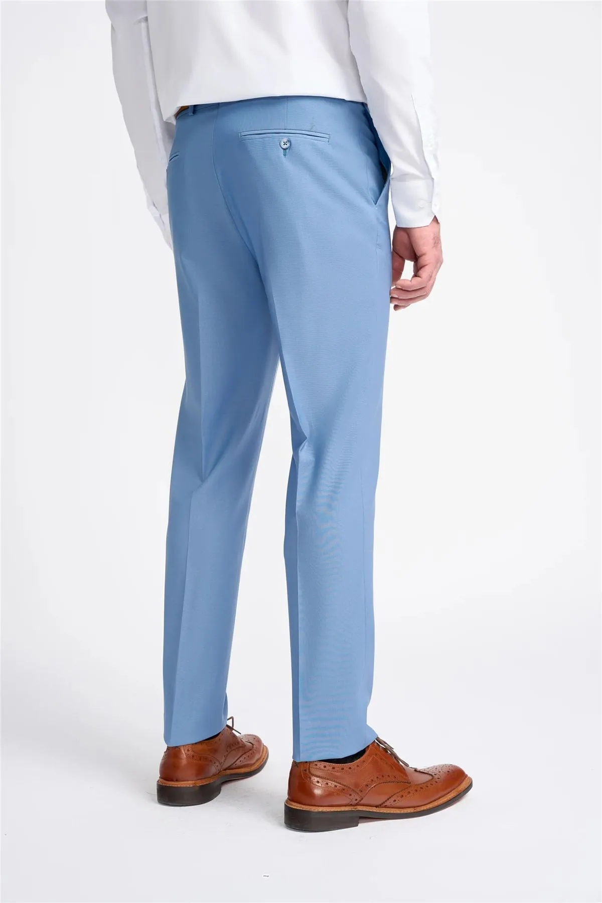 Men's Trousers Sky Blue Formal Suit Pants