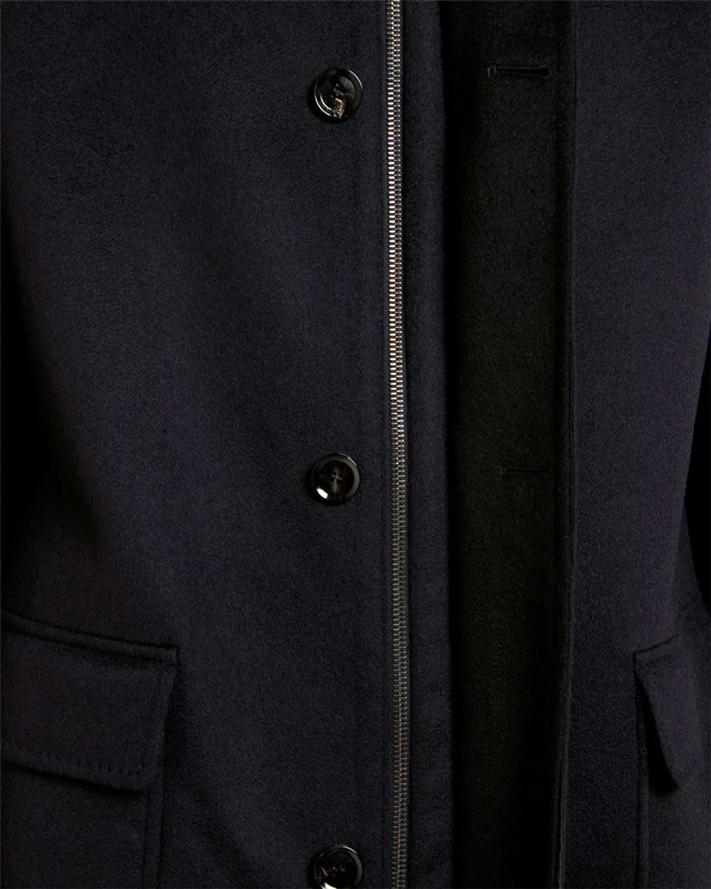 Navy Cashmere Field Jacket