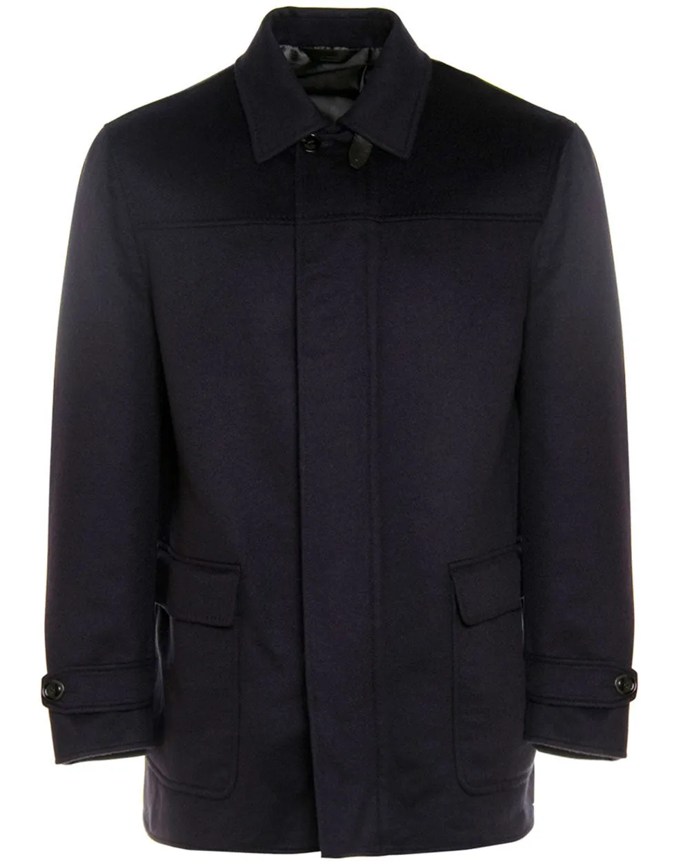 Navy Cashmere Field Jacket