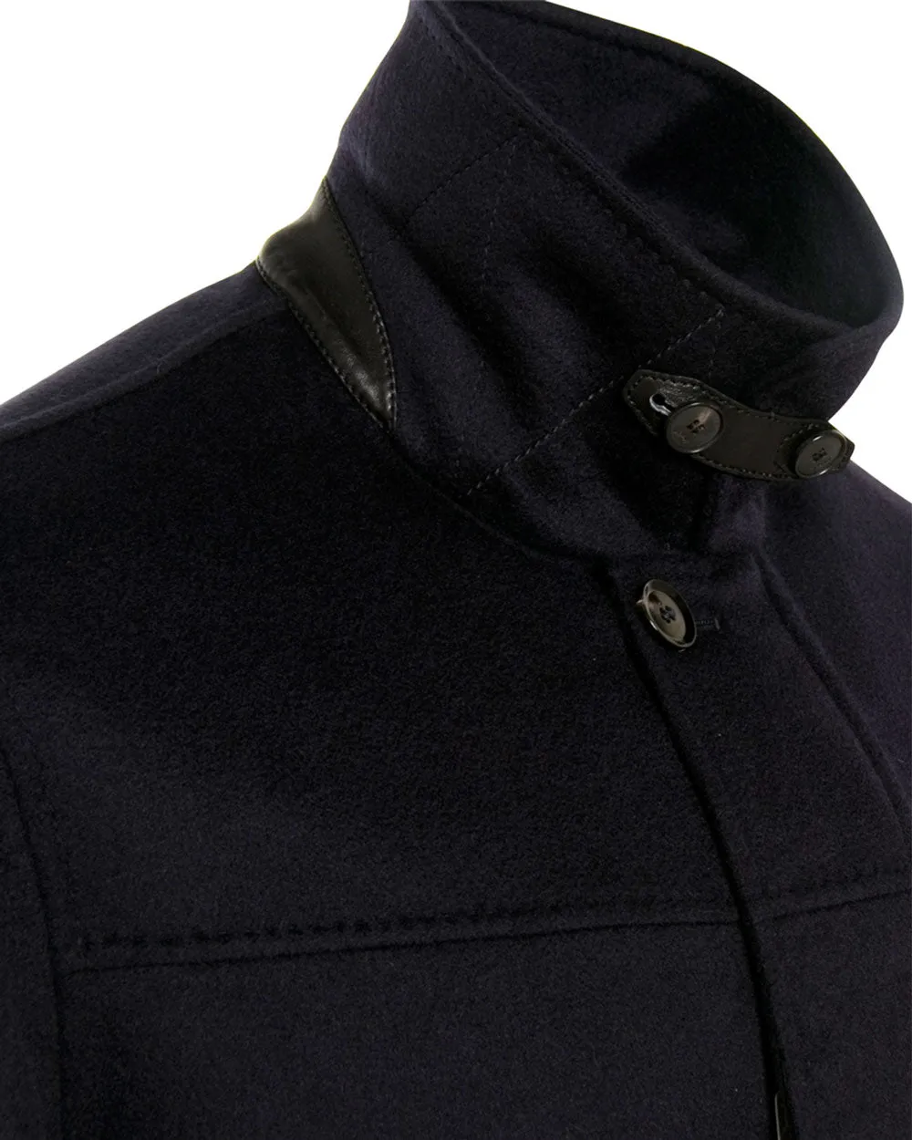 Navy Cashmere Field Jacket