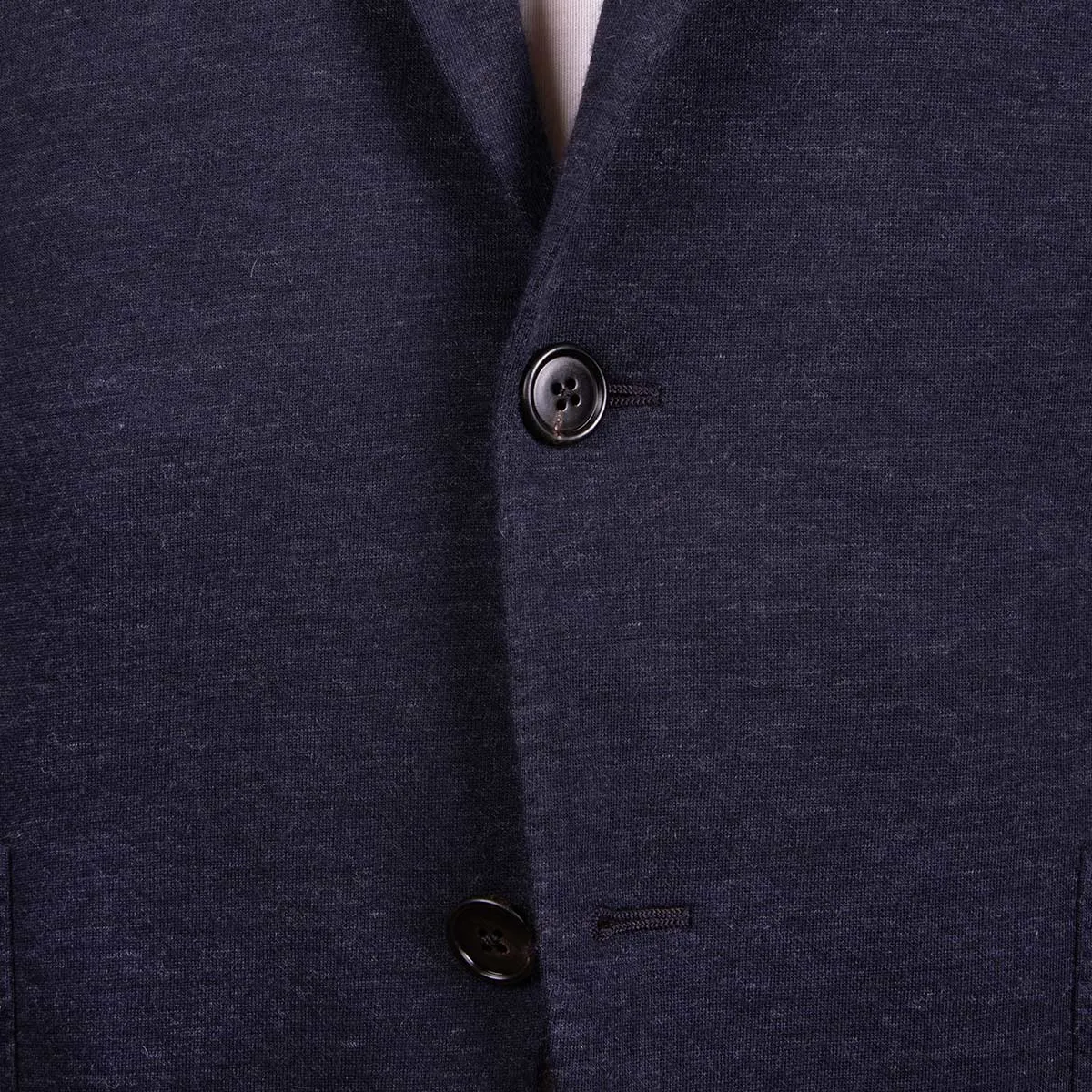 Navy 'Jacket in a Box' Jersey Cotton & Cashmere Unstructured Jacket