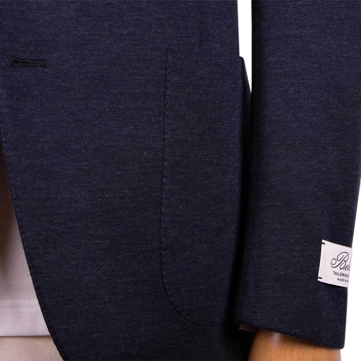 Navy 'Jacket in a Box' Jersey Cotton & Cashmere Unstructured Jacket