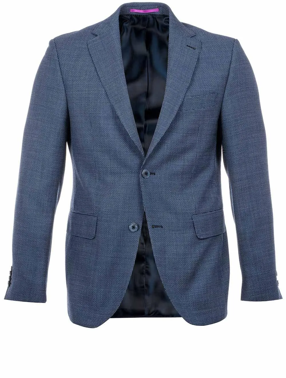 Navy White Pinhead Classic Fit Blazer Navy