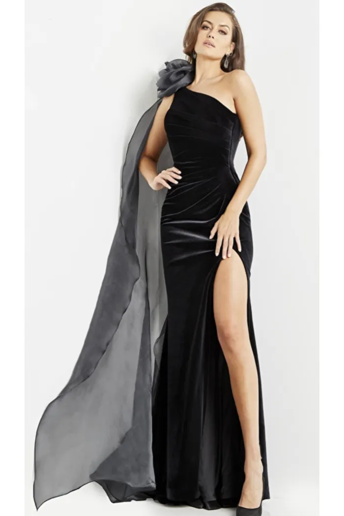 One Shoulder Sheath Evening Dress