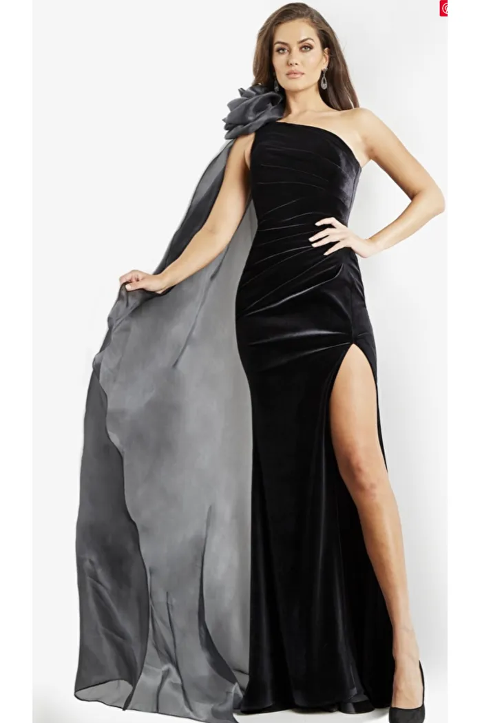 One Shoulder Sheath Evening Dress