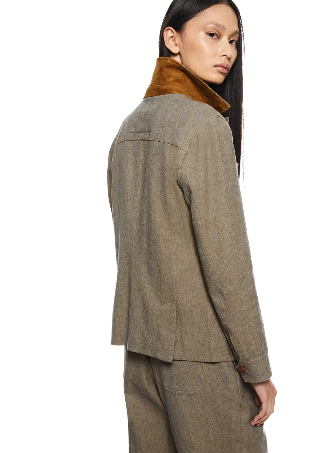 Patch Pocket Task Jacket (Sandstone)