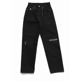 Patchwork Regular Straight Fit Jeans