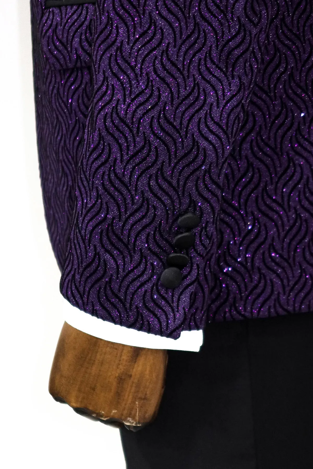 Purple Dot Sparkle Prom Blazer