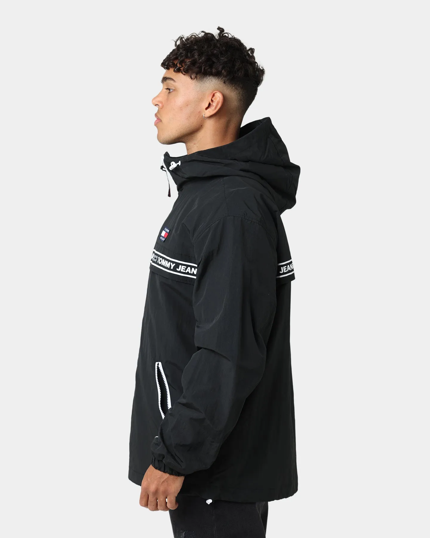 Tommy Jeans TJM Chicago Tape Windbreaker Black