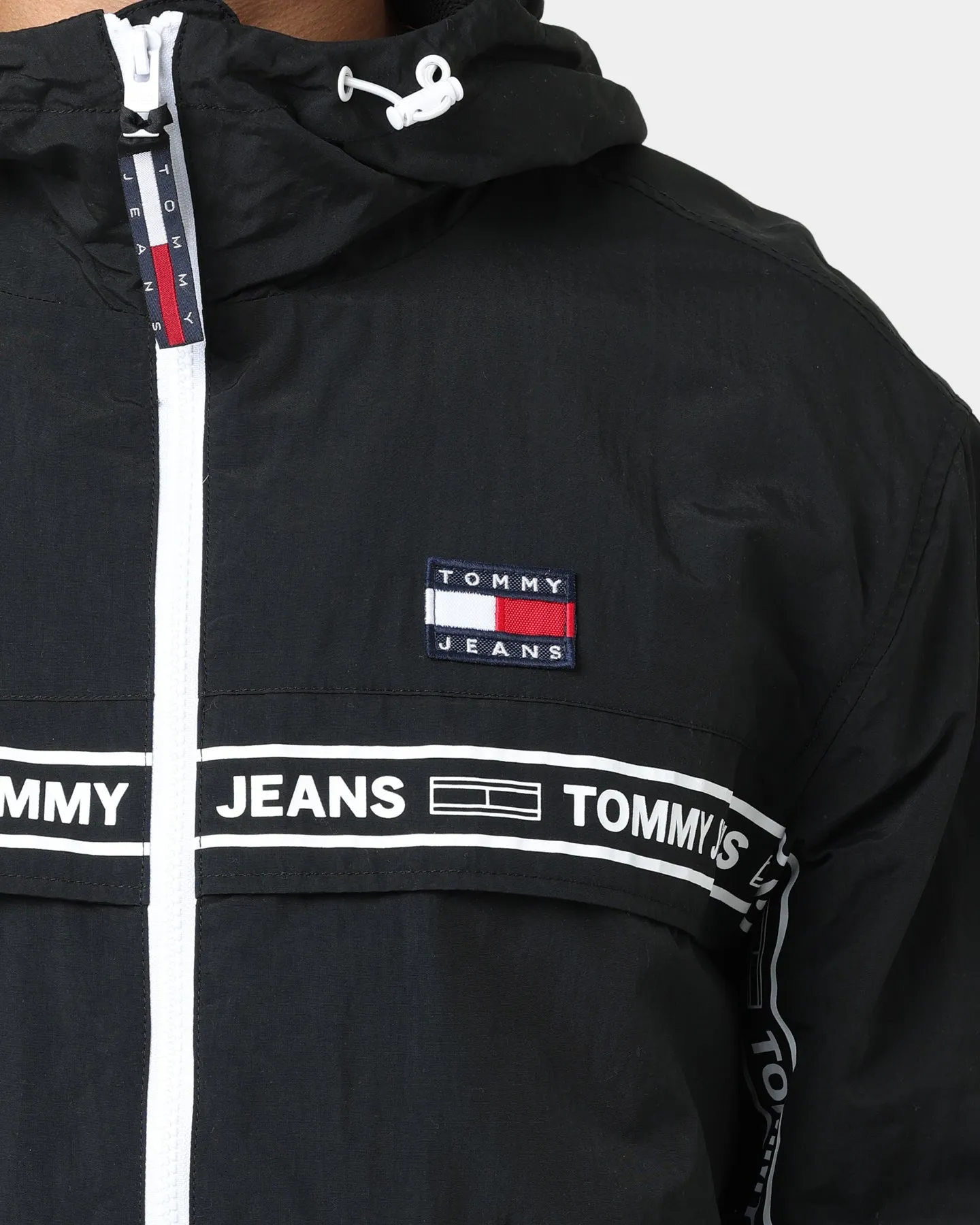 Tommy Jeans TJM Chicago Tape Windbreaker Black