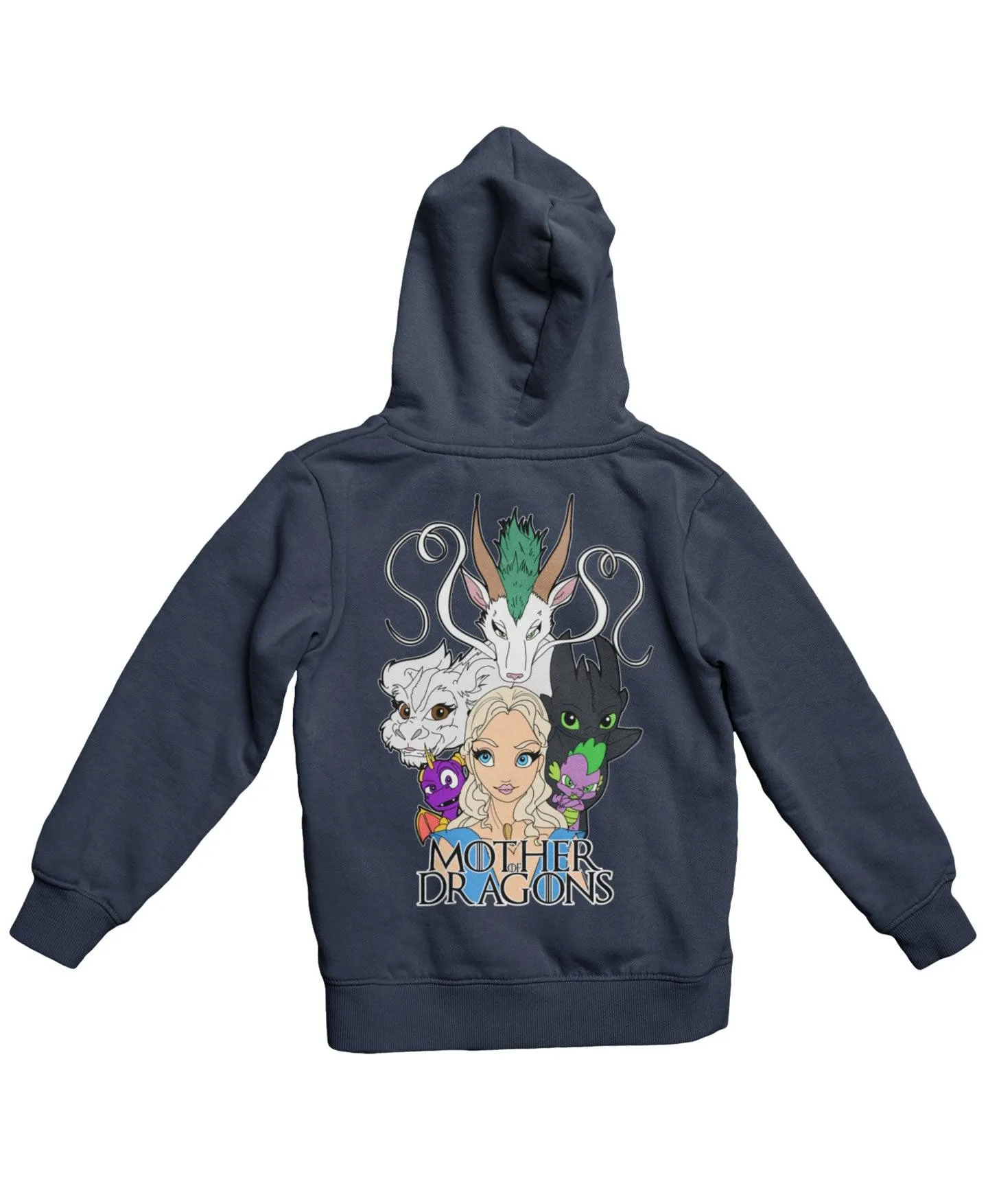 Top Notchy Mother of Dragons Back Printed Hoodie