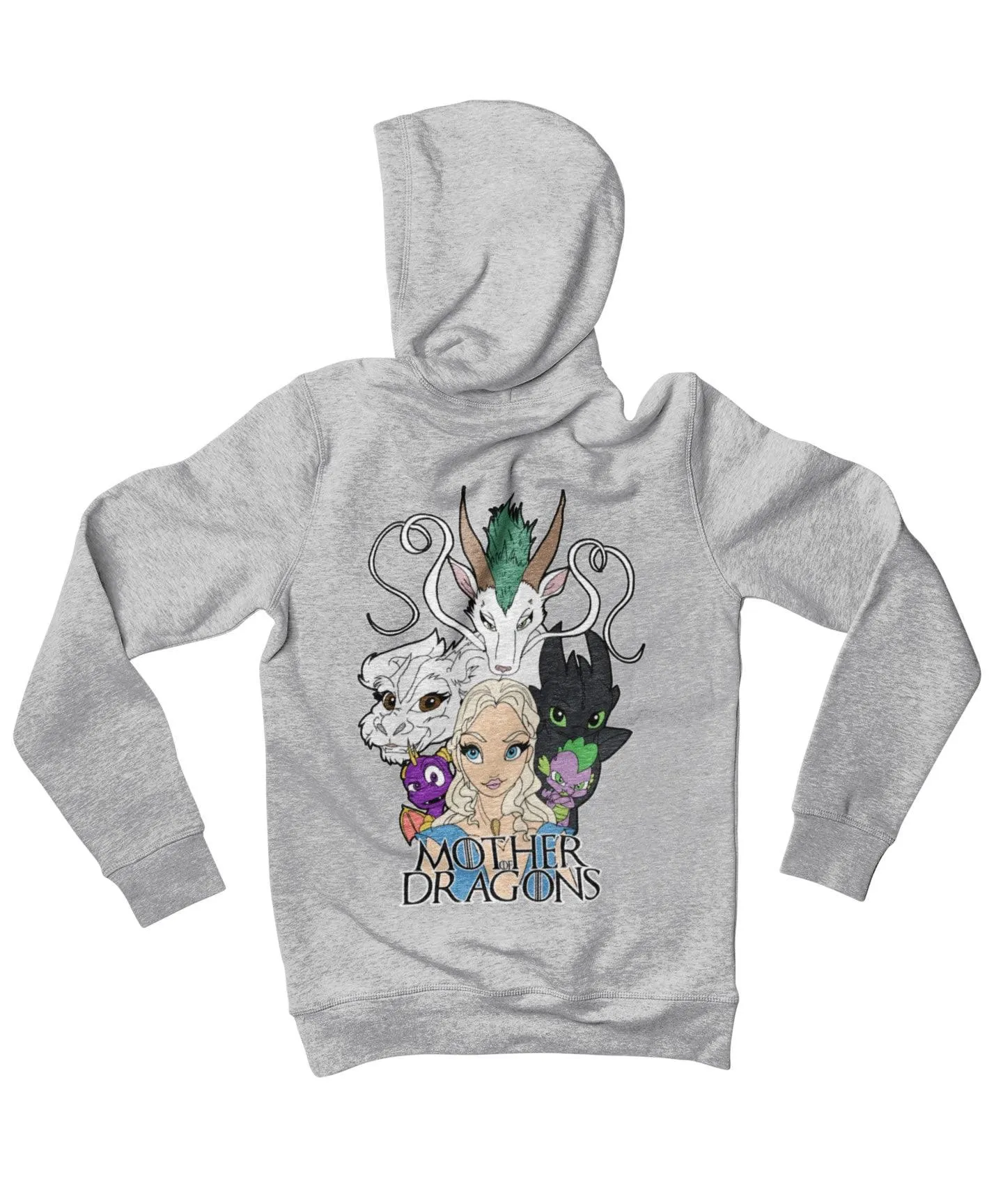 Top Notchy Mother of Dragons Back Printed Hoodie