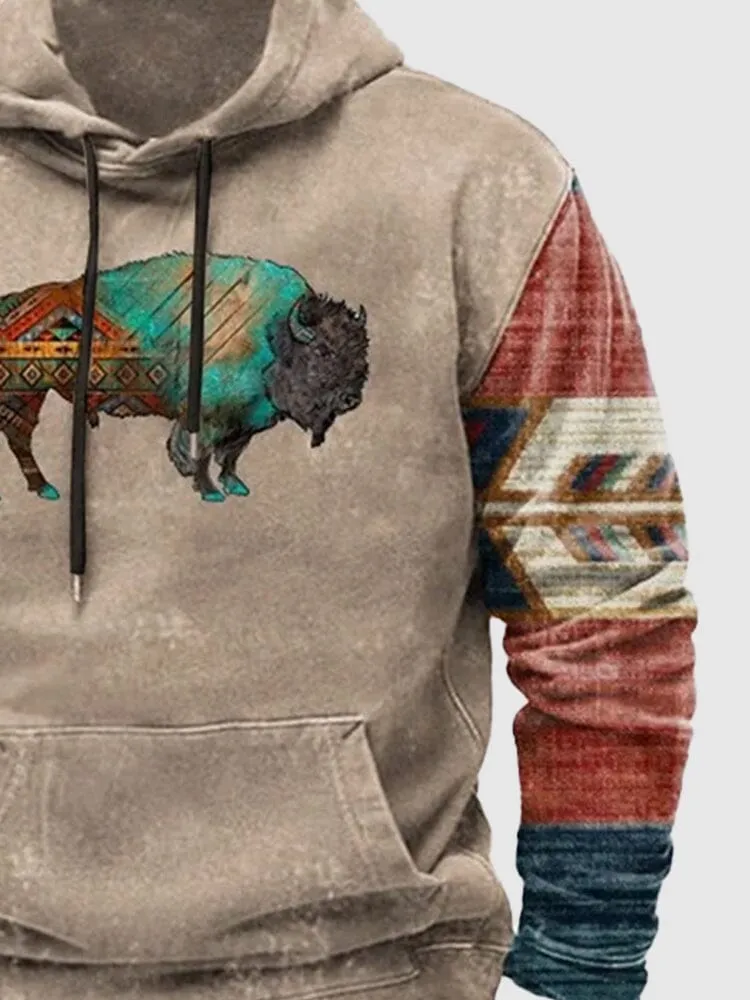 Vintage Bull Graphic Hoodies