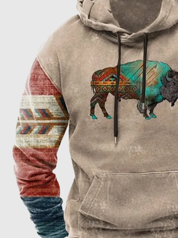 Vintage Bull Graphic Hoodies