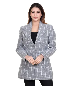 Women Formal Winter Wear Collared Neck Full Sleeve Blazer