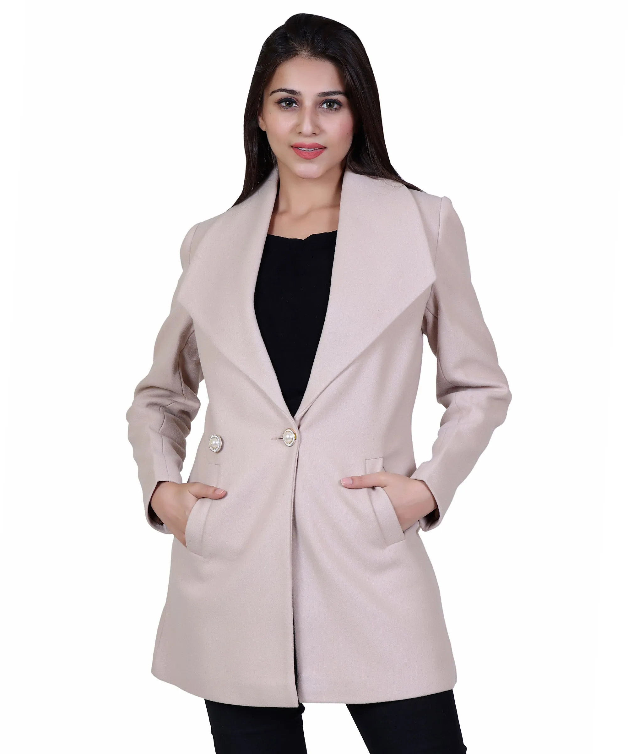 Women Formal Winter Wear Collared Neck Full Sleeve Blazer